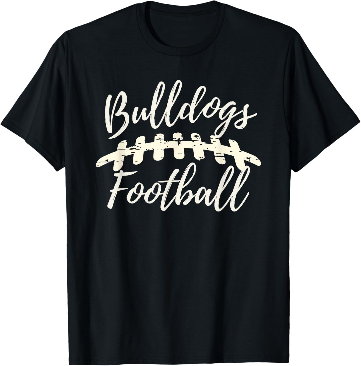 Bulldogs Football School Spirit Team Mascot Game Day Night T-Shirt - T-Shirt | Black