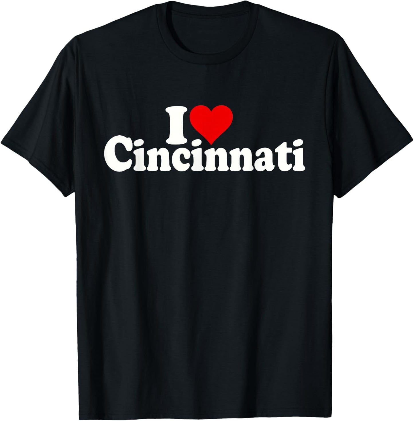 I Love Heart Cincinnati Ohio Cincy T-Shirt - T-Shirt | Black