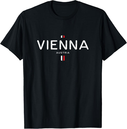 Vienna Austria Retro Vintage T-Shirt - T-Shirt | Black