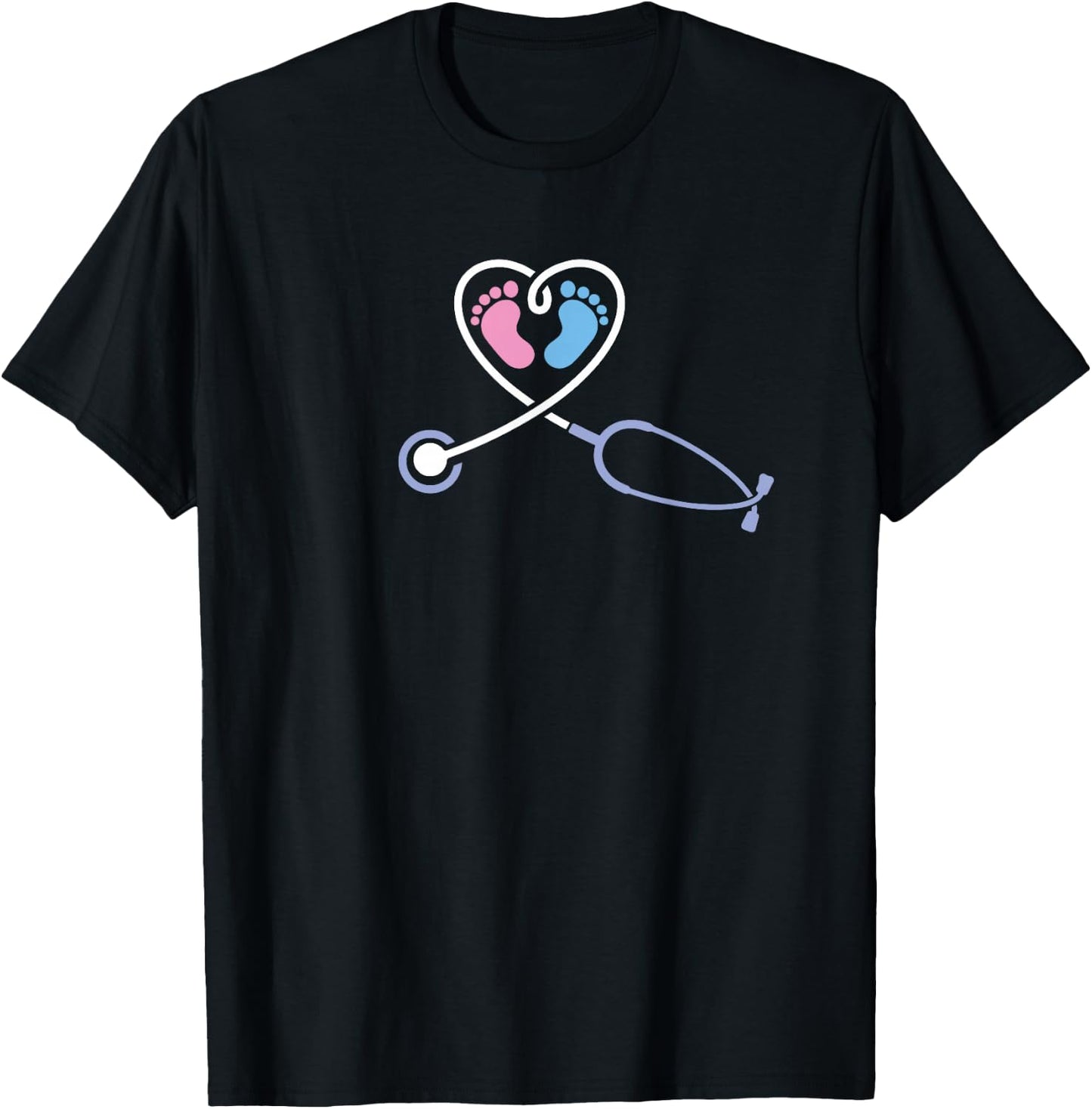 Obstetrics Gynecology Nurse Stethoscope Obgyn Obstetrician T-Shirt - T-Shirt | Black