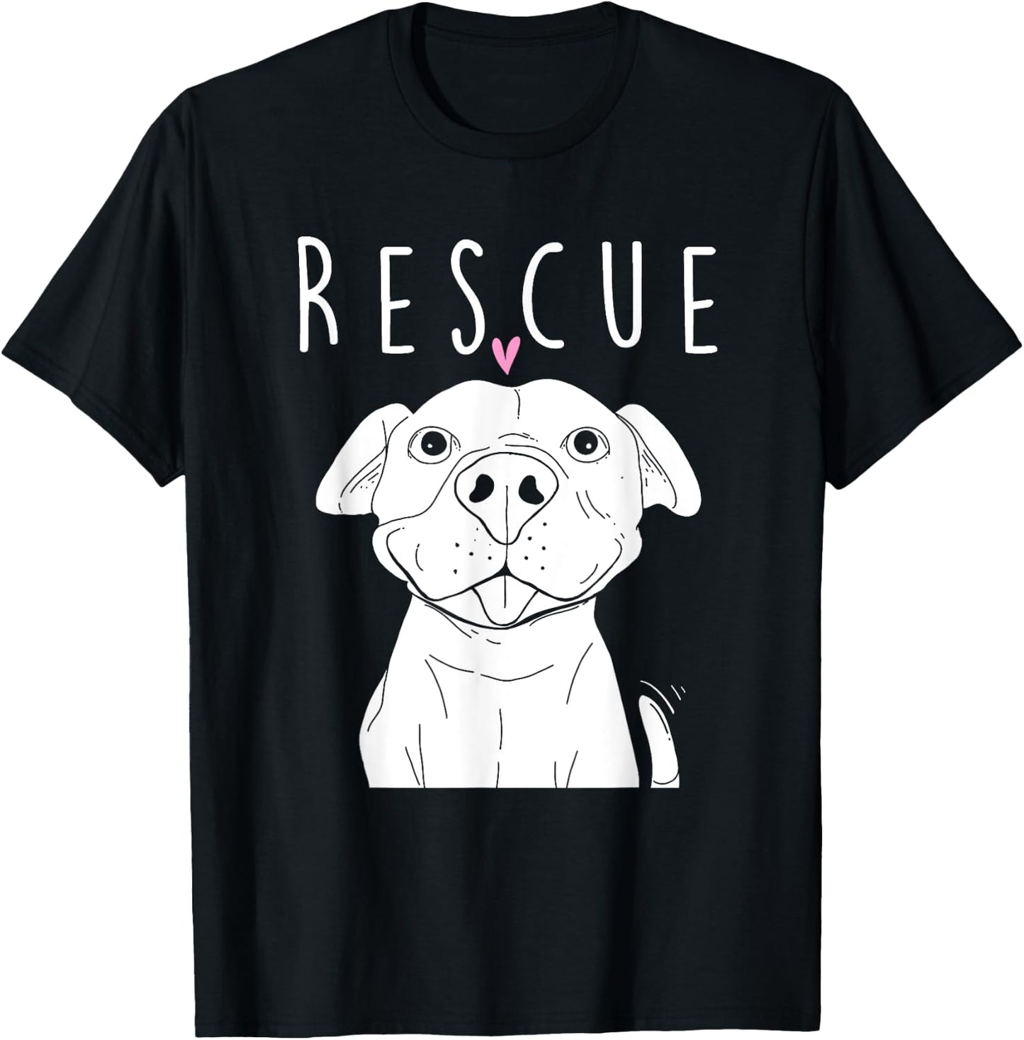 Rescue Pitbull Dog Trainer Breeder Pet Owner Canine Lover Women Kids T-Shirt - T-Shirt | Black