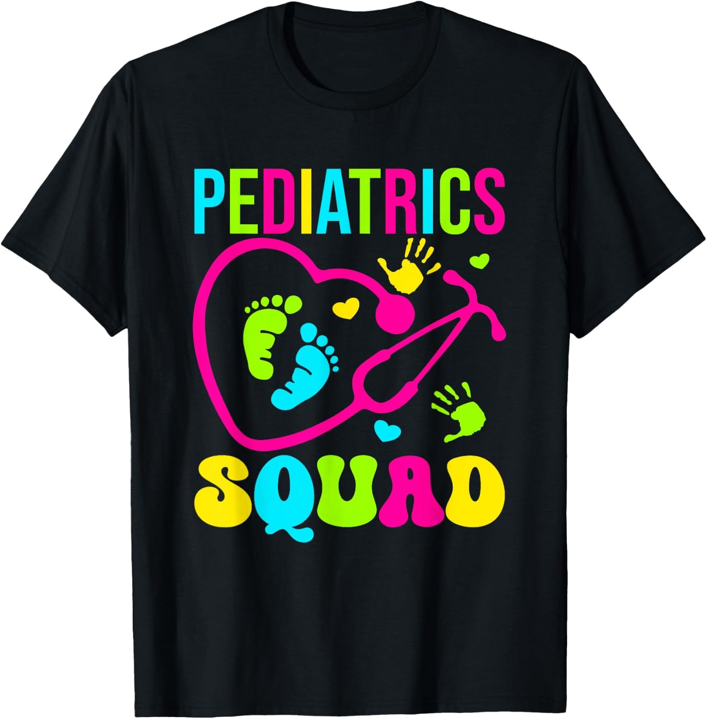 Pediatrics Squad Pediatric Pediatrician Nurse T-Shirt - T-Shirt | Black