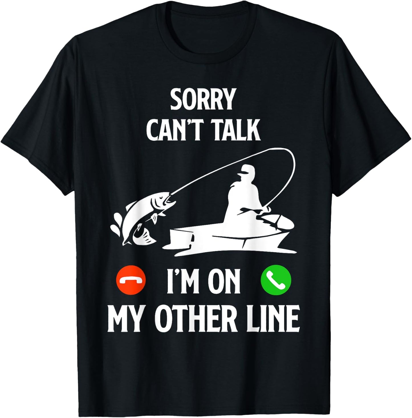 Fishing Dad Humor Saying Funny Fisherman Father's Day T-Shirt - T-Shirt | Black
