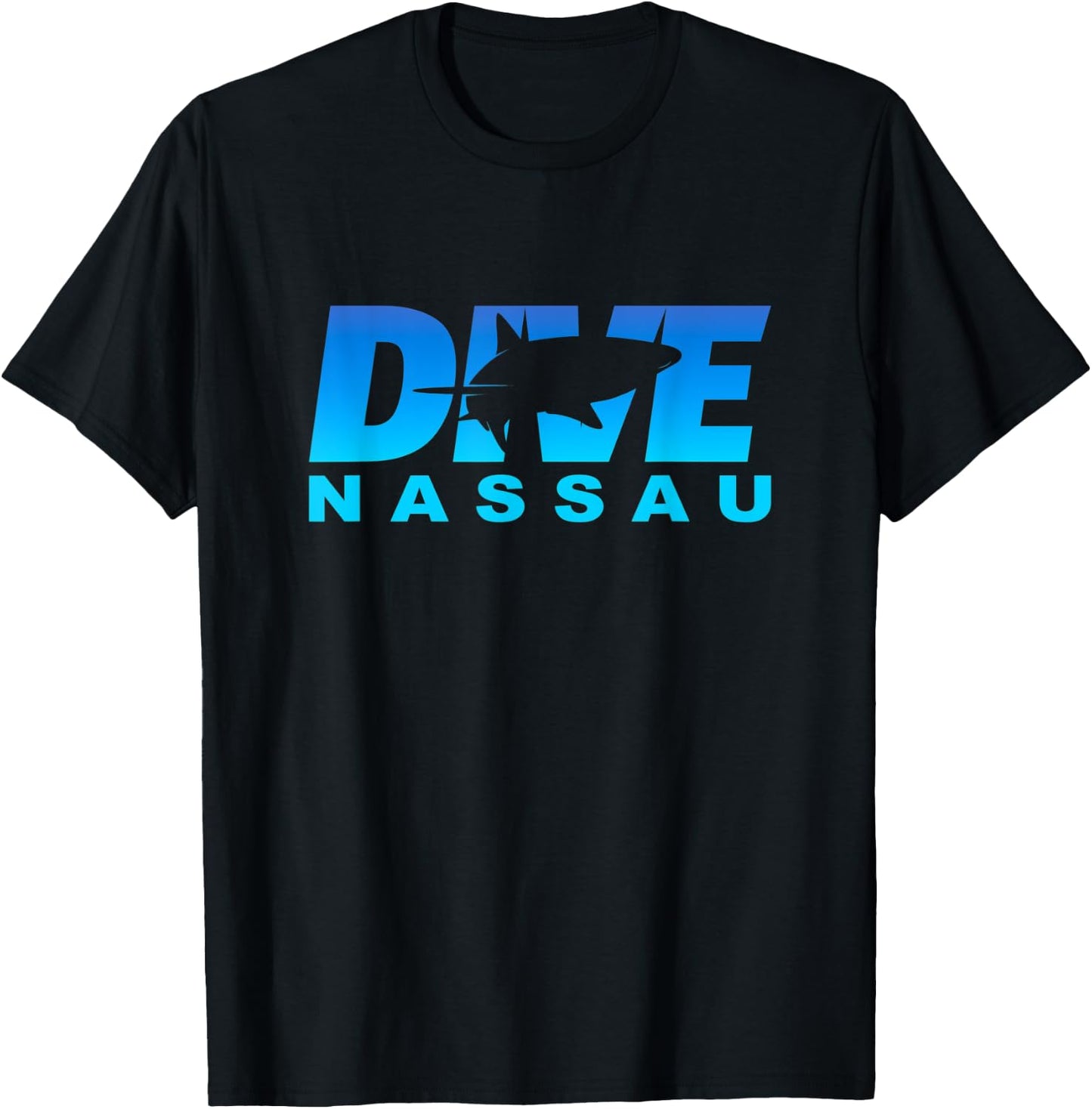 Dive Nassau with Shark, Scuba Diving at Nassau T-Shirt - T-Shirt | Black