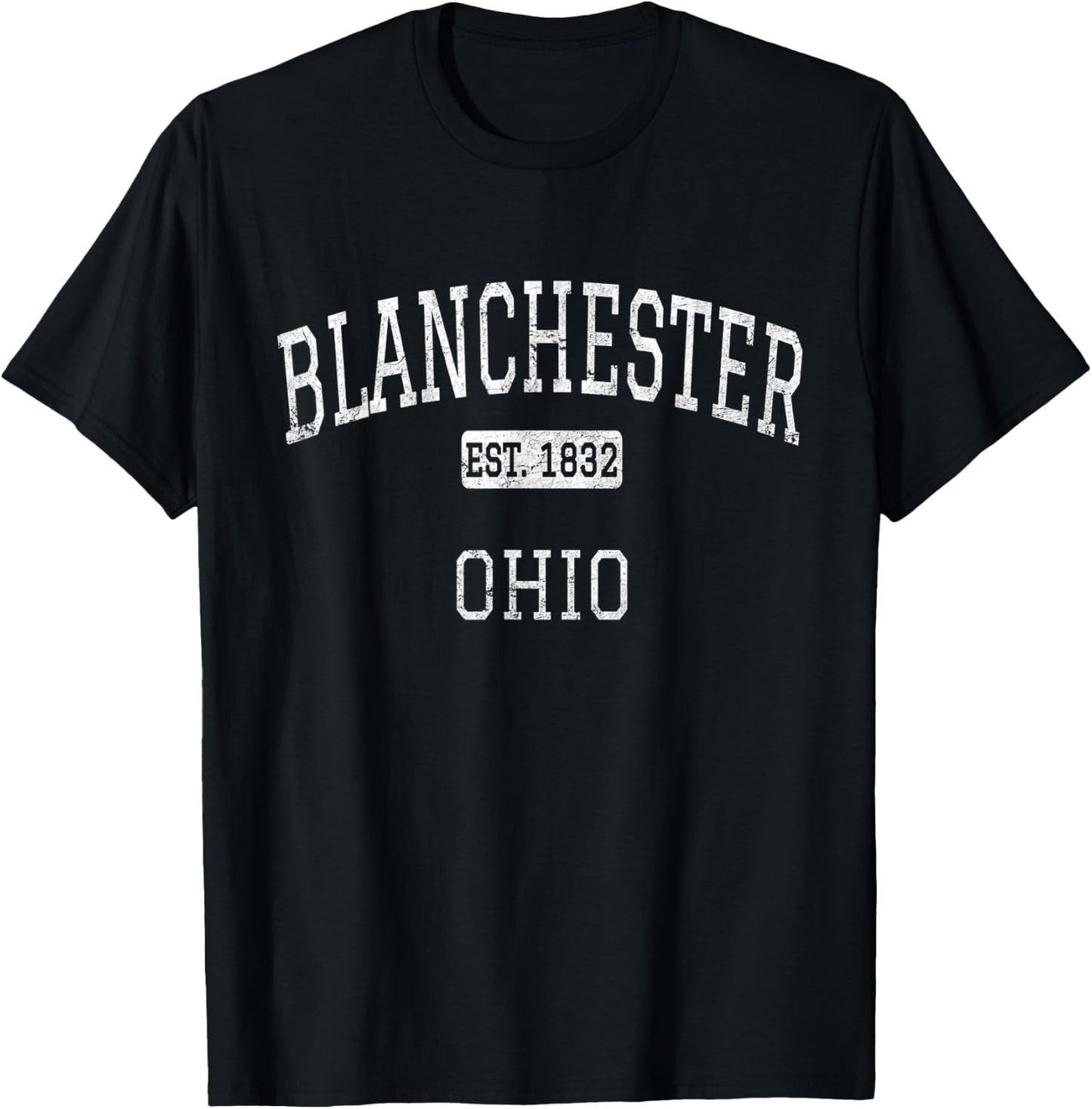 Blanchester Ohio OH Vintage T-Shirt - T-Shirt | Black