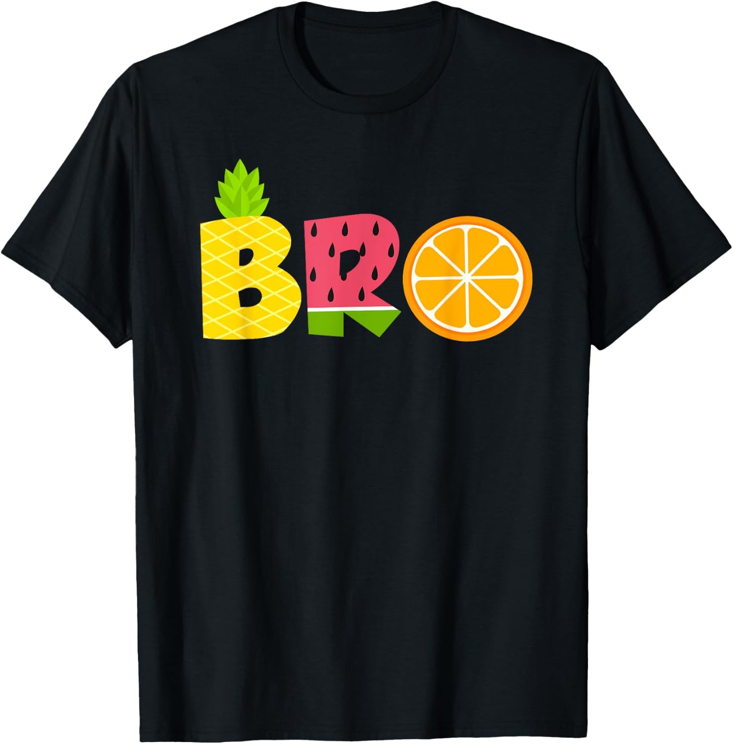 Funny Brother Fruitarian Lover Summer Boys Fruit Slice T-Shirt - T-Shirt | Black