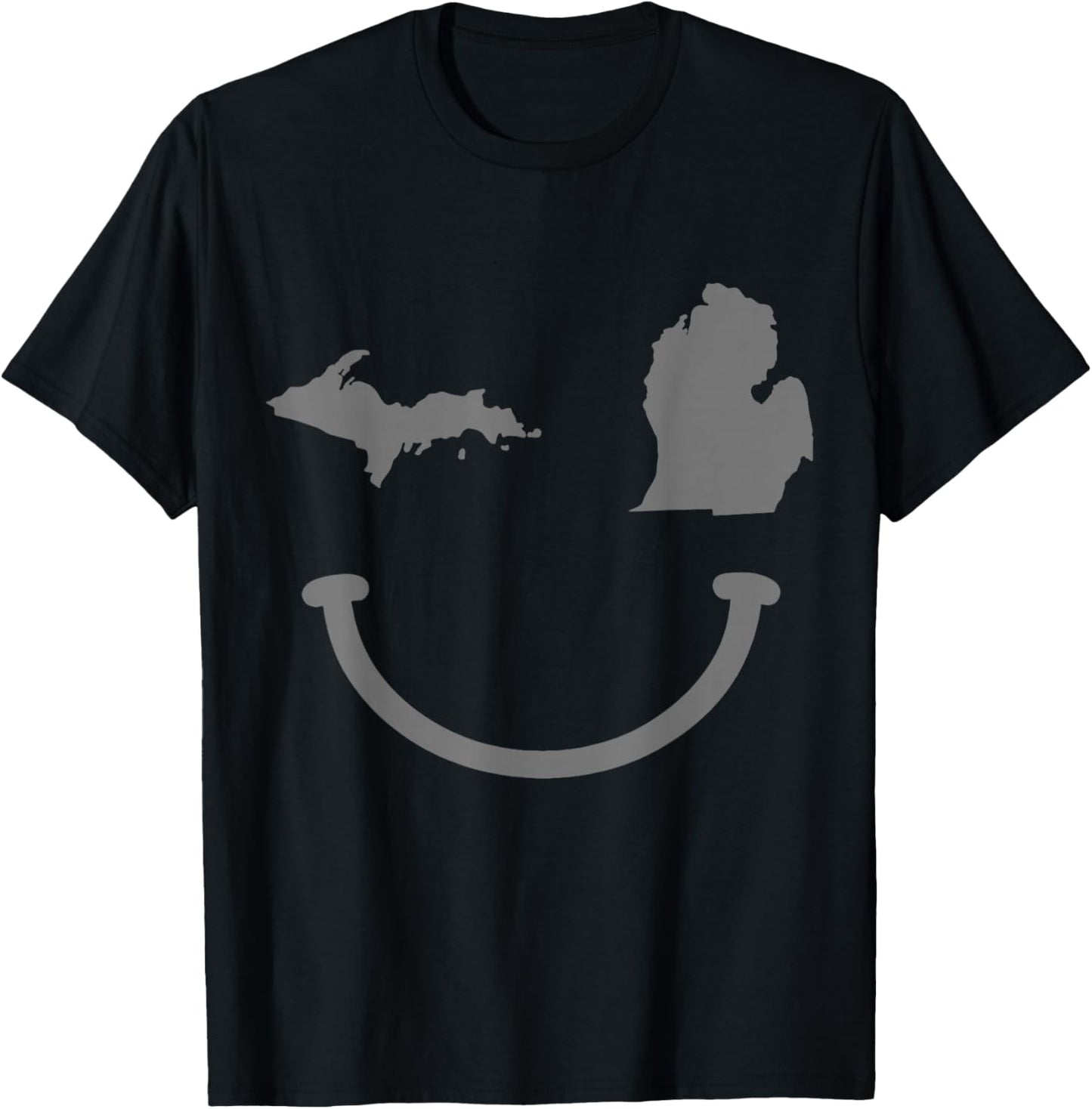Michigan Pride State Map Vintage Funny T-Shirt - T-Shirt | Black