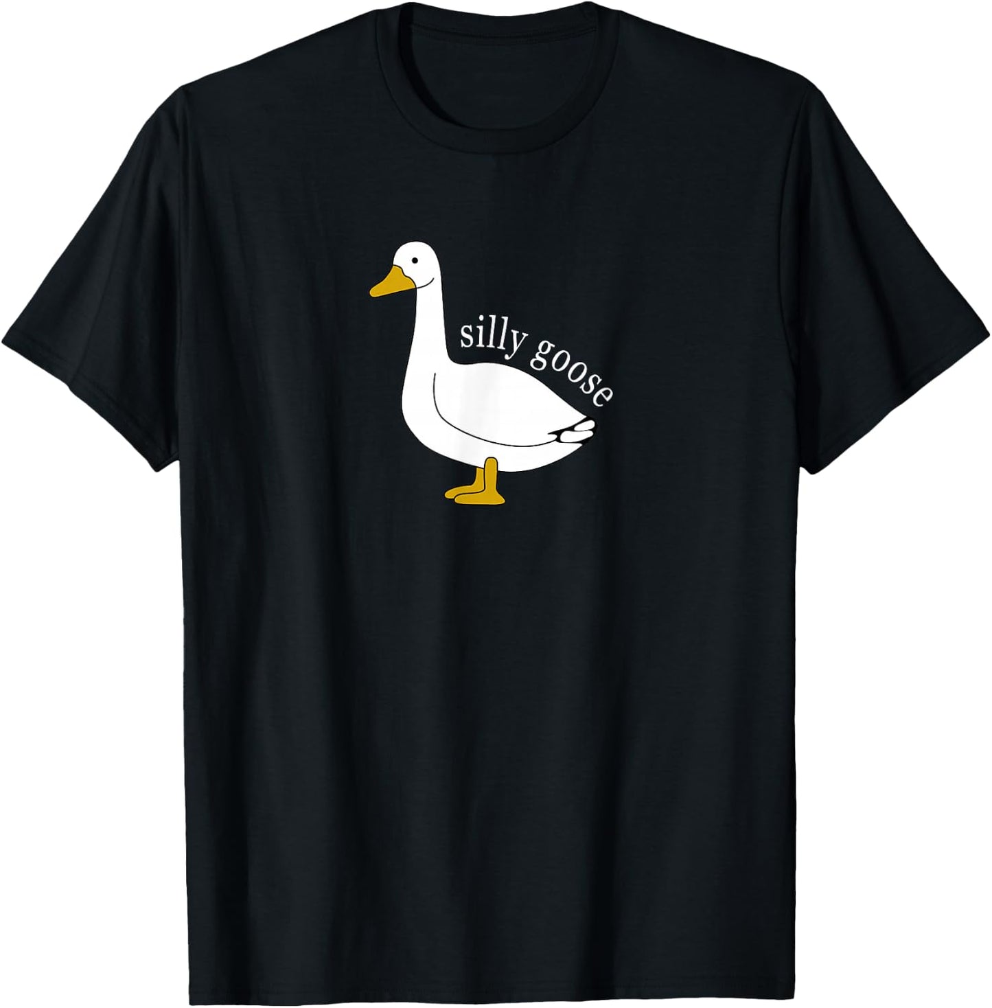 Funny Silly Goose Meme Cute Goose Aesthetic Trendy Clothing T-Shirt - T-Shirt | Black