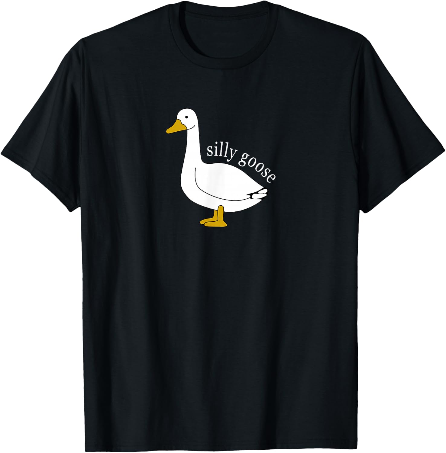 Funny Silly Goose Meme Cute Goose Aesthetic Trendy Clothing T-Shirt - T-Shirt | Black