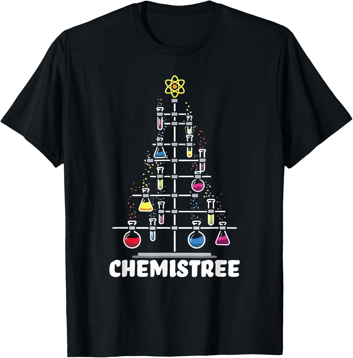 Science Christmas Oh Chemist Tree Chemistree Chemistry T-Shirt - T-Shirt | Black