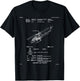 Huey Twin Cobra AH-1J Military Helicopter Engineering Plan T-Shirt - T-Shirt | Black