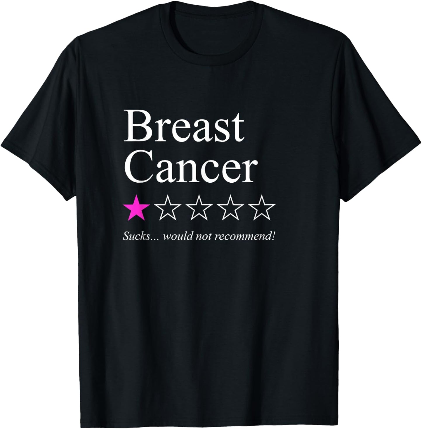 Breast cancer - Star rating would not recommend T-Shirt - T-Shirt | Black