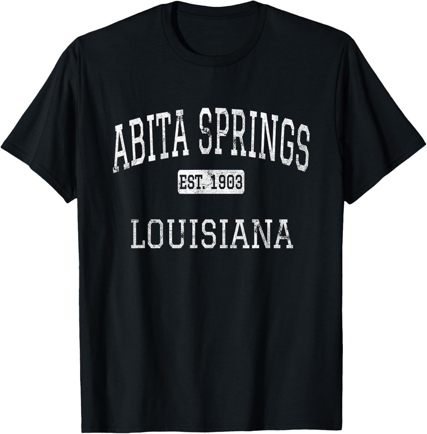 Abita Springs Louisiana LA Vintage T-Shirt - T-Shirt | Black