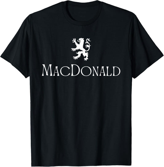 MacDonald Clan Scottish Family Name Scotland Heraldry T-Shirt - T-Shirt | Black