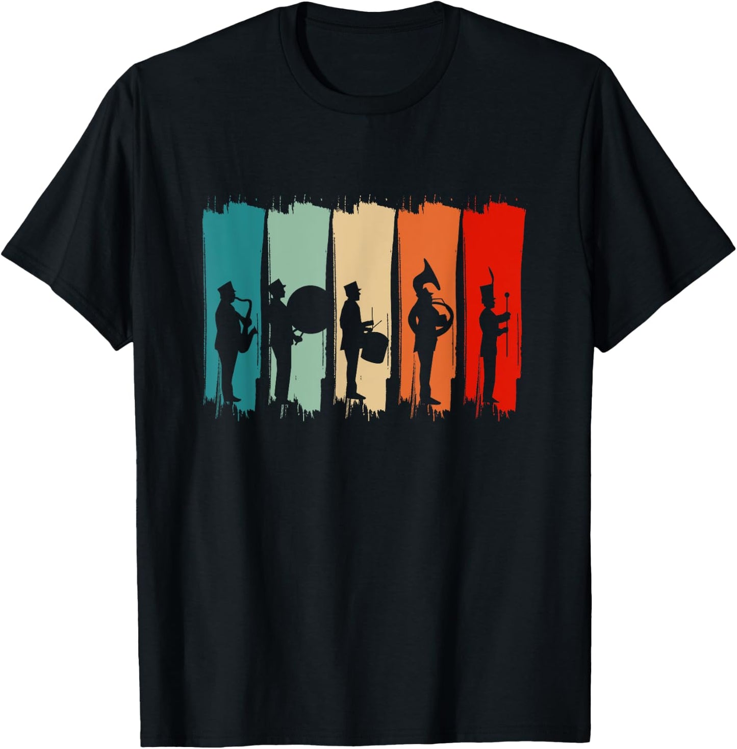Vintage Band Instruments Band Member Marching Band T-Shirt - T-Shirt | Black