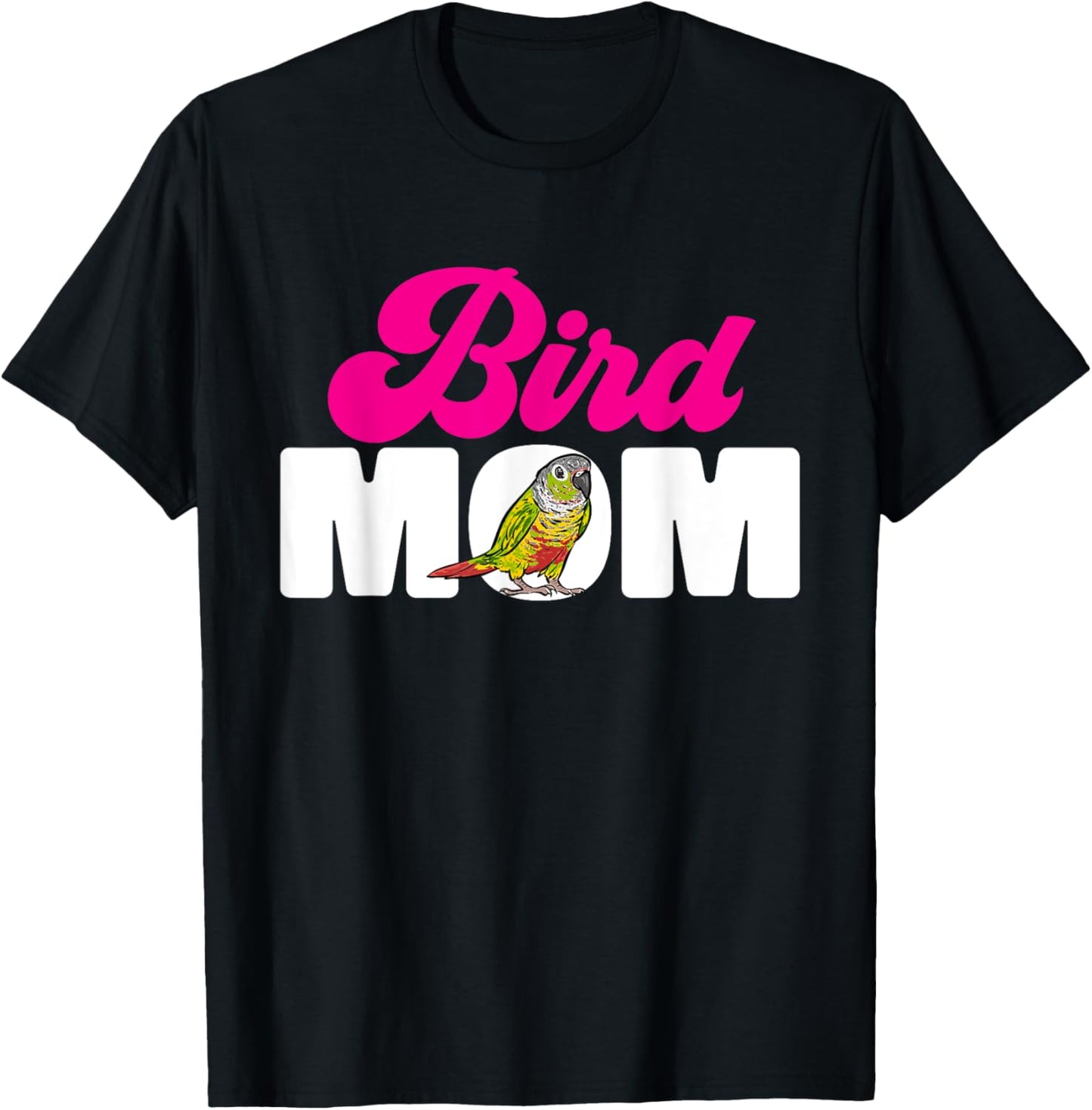 Green Cheek Conure Bird Mom Parrot Bird Conure T-Shirt - T-Shirt | Black