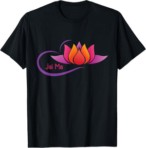 Jai Ma Sanskrit Mantra Meditation Yoga T-Shirt - T-Shirt | Black
