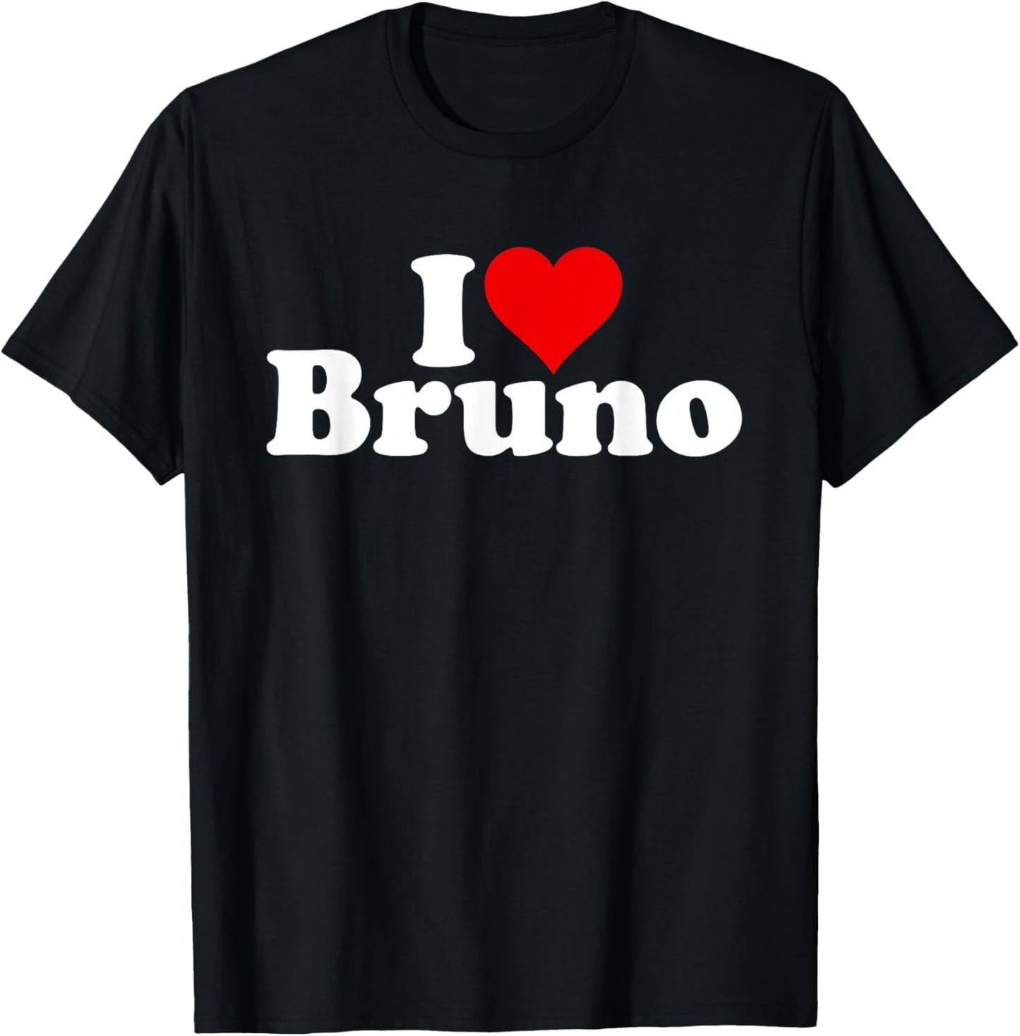 I Love Heart Bruno T-Shirt - T-Shirt | Black
