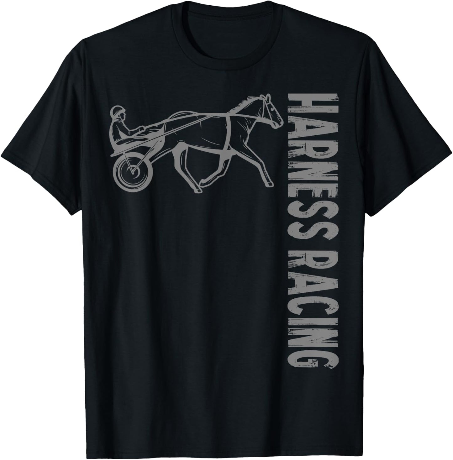 Horse Lover Sports Harness Racing T-Shirt - T-Shirt | Black
