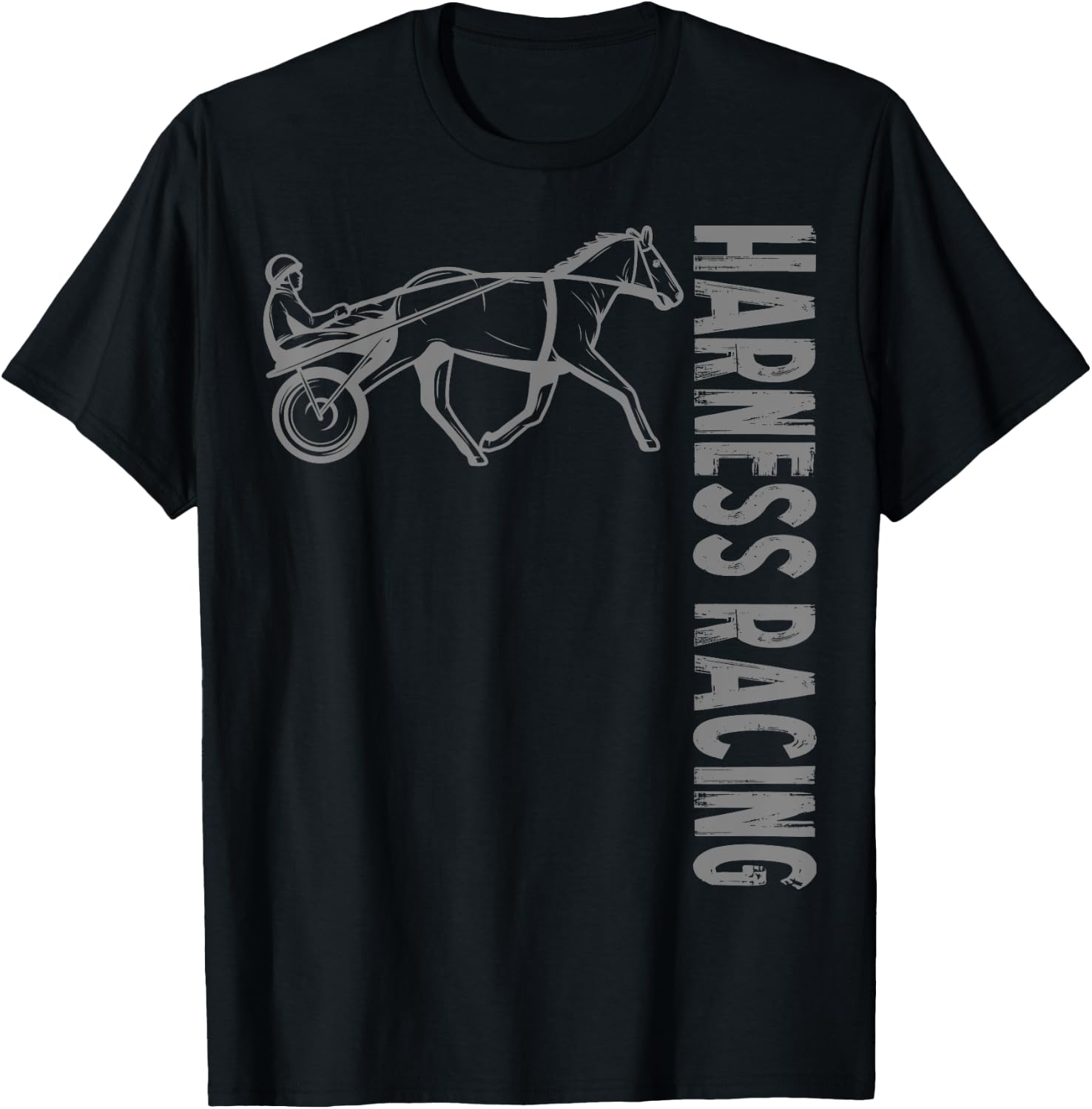 Horse Lover Sports Harness Racing T-Shirt - T-Shirt | Black