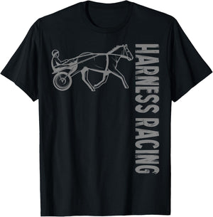 Horse Lover Sports Harness Racing T-Shirt - T-Shirt | Black
