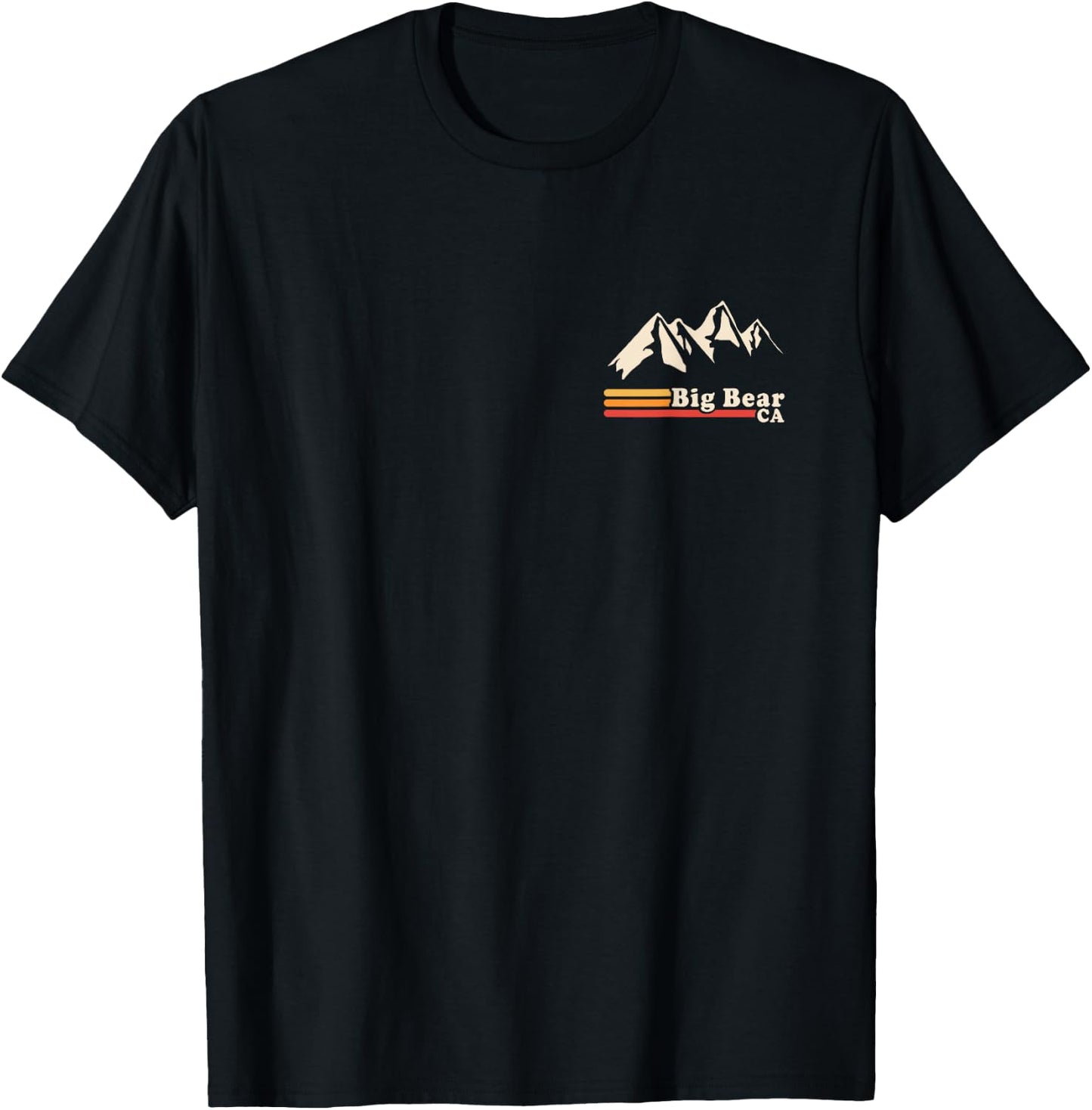 Retro Big Bear Lake California Mountains Ski T-Shirt - T-Shirt | Black