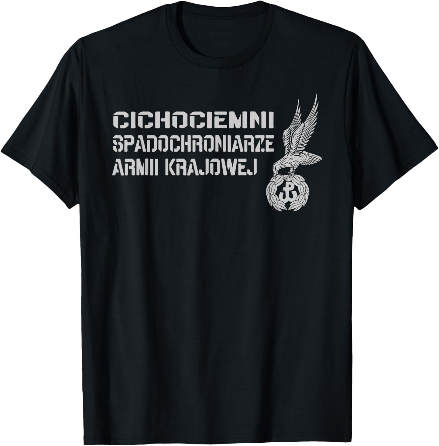 Cichociemni Polish Special Force Paratroopers Military WW2 T-Shirt - T-Shirt | Black