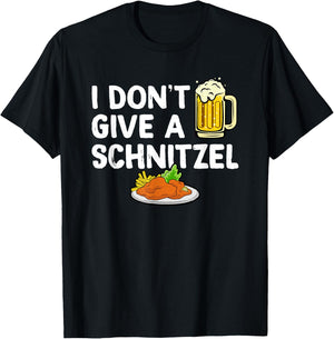 I Don't Give A Schnitzel - Germany Oktoberfest German T-Shirt - T-Shirt | Black