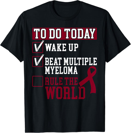 Multiple Myeloma Warrior Myeloma Cancer Awareness T-Shirt - T-Shirt | Black