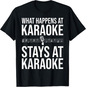 Funny Karaoke Designs Women Singers Music Lovers T-Shirt - T-Shirt | Black