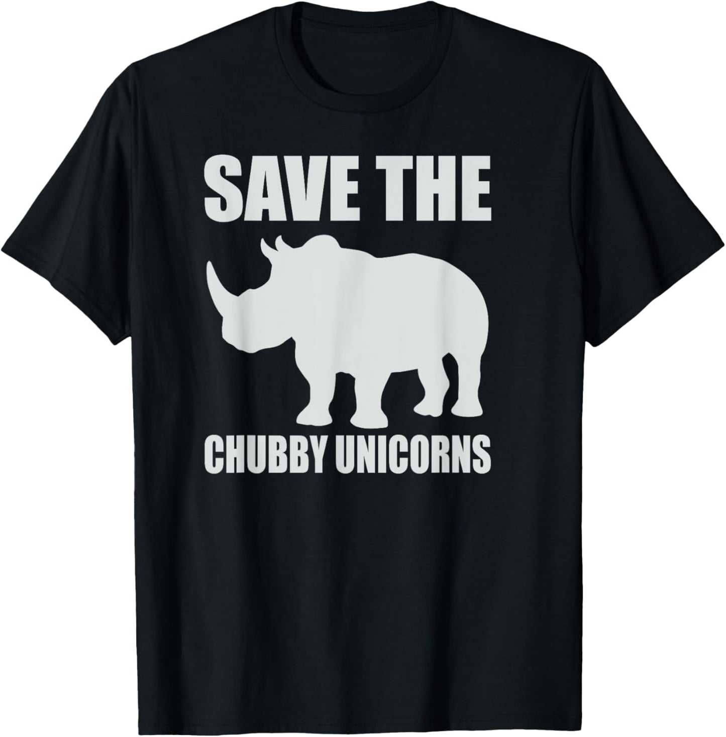 Save The Chubby Unicorns Shirt Funny Unicorn Animal Lover T-Shirt - T-Shirt | Black