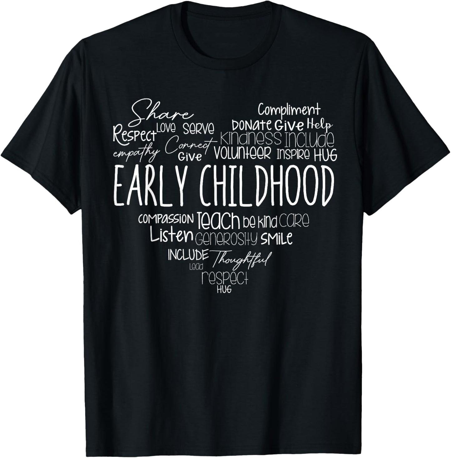 Teacher Early Childhood Educator Preschool Head Start Crew T-Shirt - T-Shirt | Black