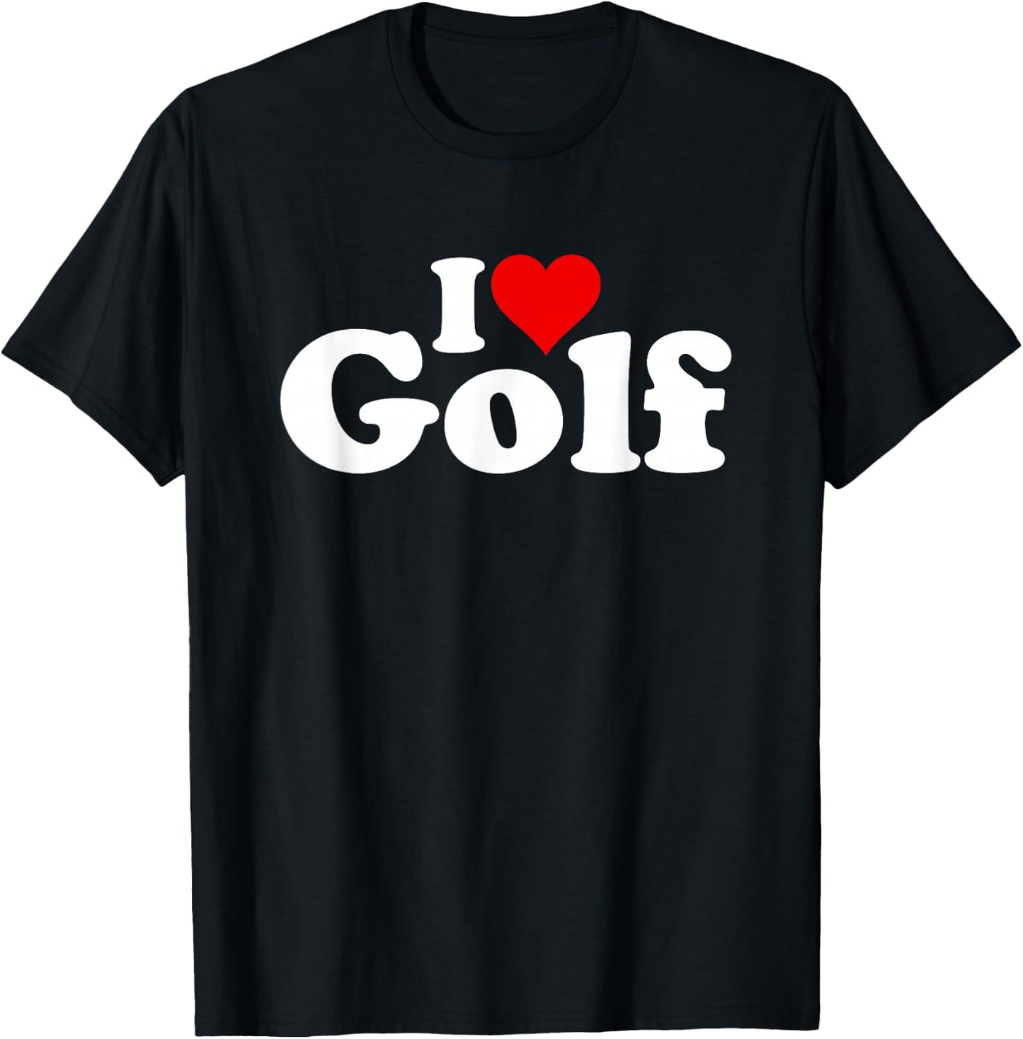 I Love Heart Golf T-Shirt - T-Shirt | Black