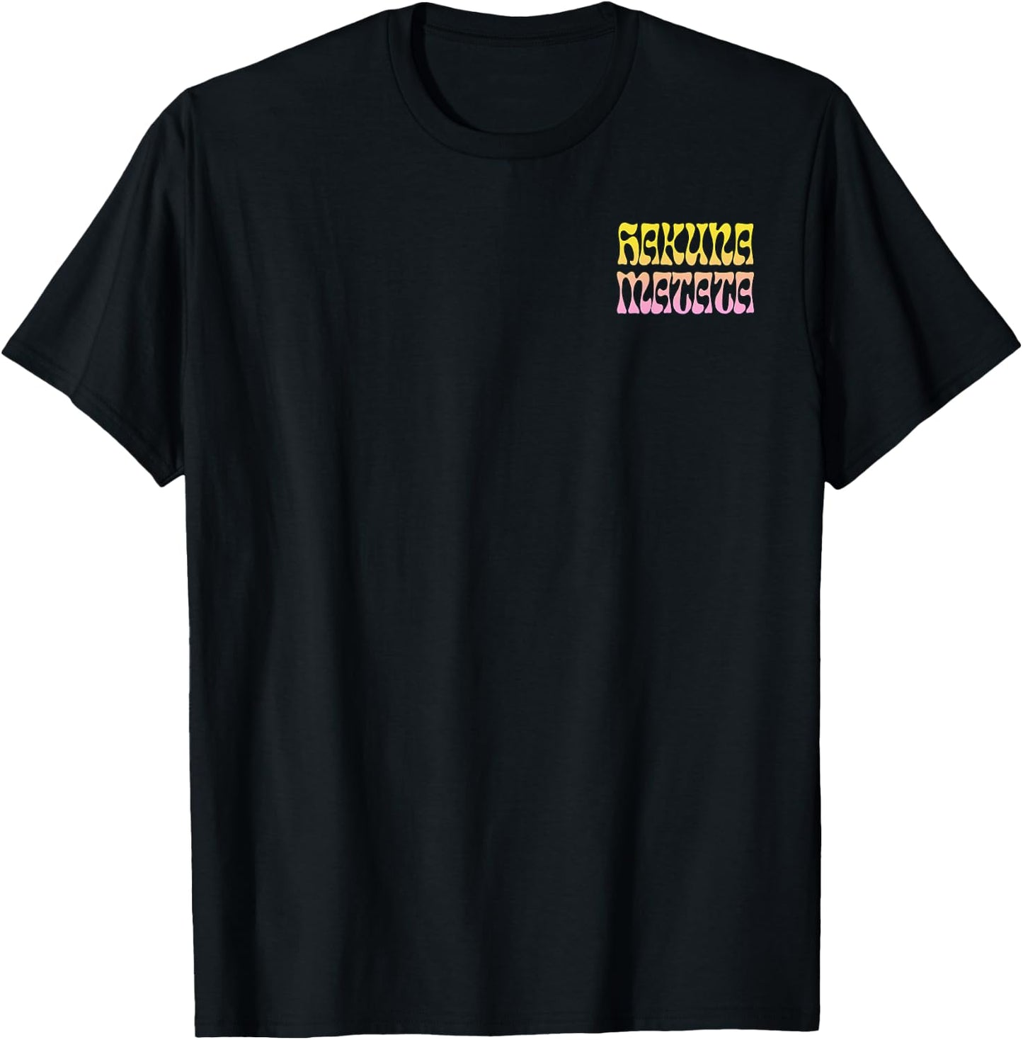 Disney The Lion King Simba Hakuna Matata Front and Back T-Shirt - T-Shirt | Black