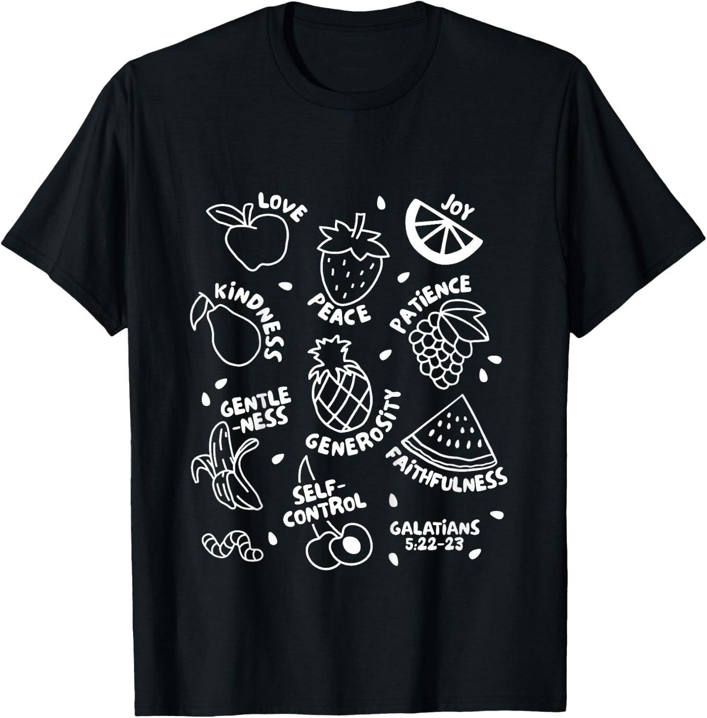 Fruit of the Spirit Christian Biblical Toddler Child Of God T-Shirt - T-Shirt | Black