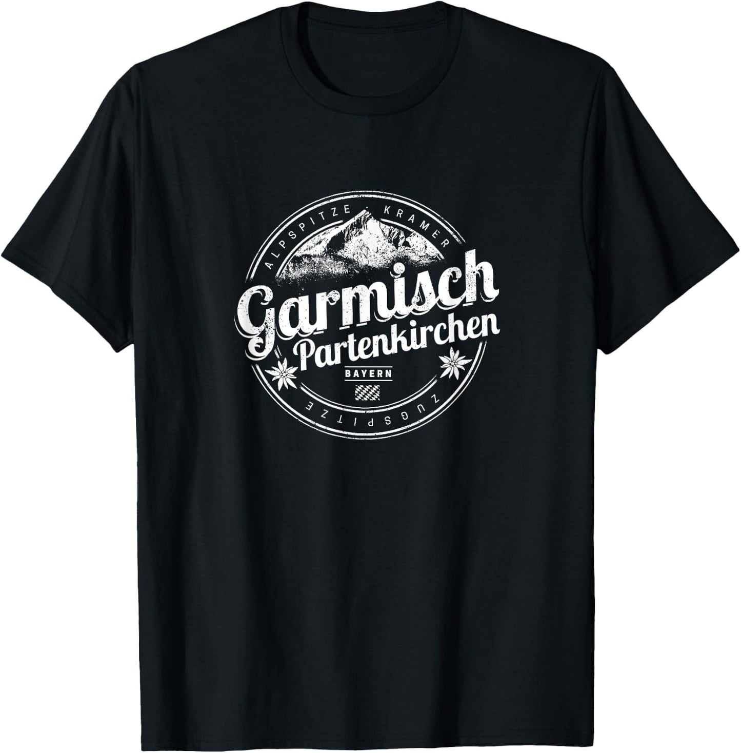 Garmisch Partenkirchen Bavaria Vintage Alps Germany Souvenir T-Shirt - T-Shirt | Black
