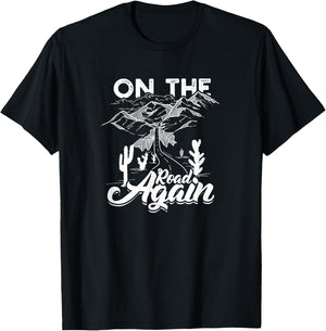 On The Road Again - Long drive then camping with family T-Shirt - T-Shirt | Black