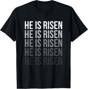 He Is Risen Sun Resurrection Easter Christian Men Women Kids T-Shirt - T-Shirt | Black