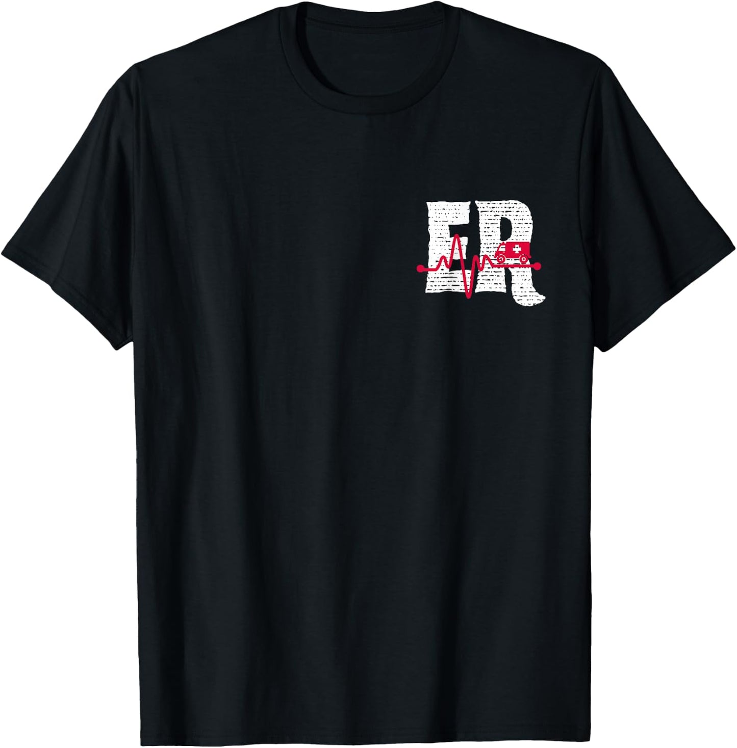 Emergency Department ER Nurse Front and Back Emergency Room T-Shirt - T-Shirt | Black