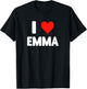 I Love Emma - Heart T-Shirt - T-Shirt | Black
