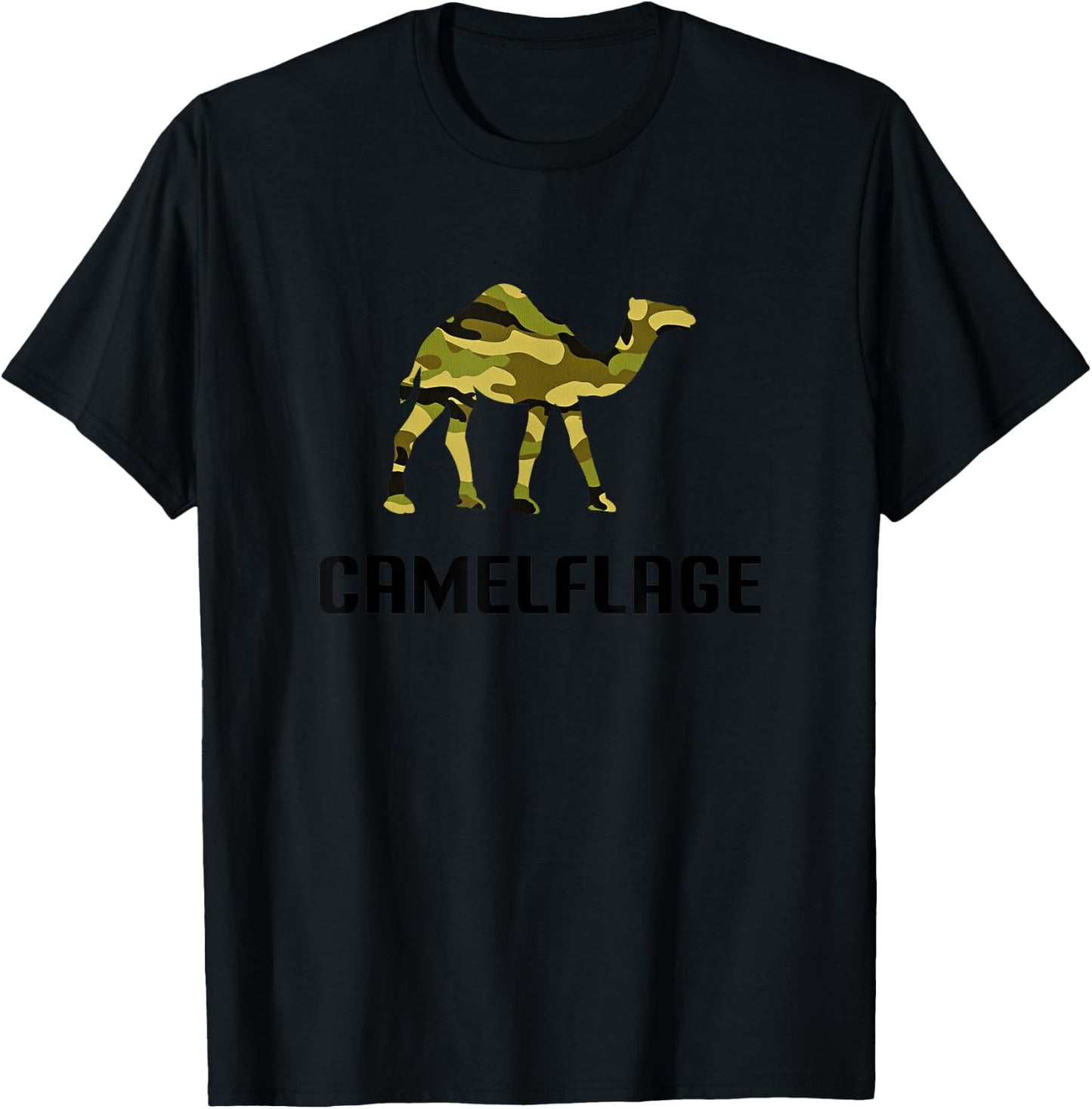 Camelflage Shirt Funny Camel Camo Camouflage Army T-Shirt - T-Shirt | Black