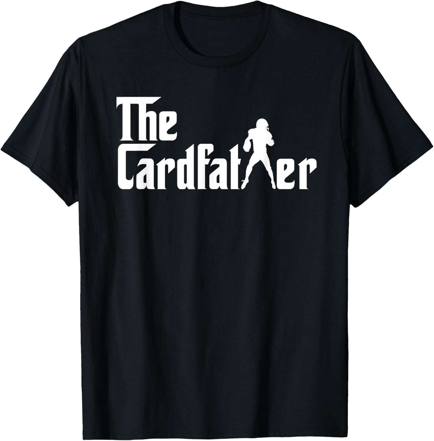 The Cardfather Funny Football Card Collector - -Adults/Kids - Black - Small - Short Sleeve - - Modern - Fun - Football - Baseball T-Shirt - T-Shirt | Black