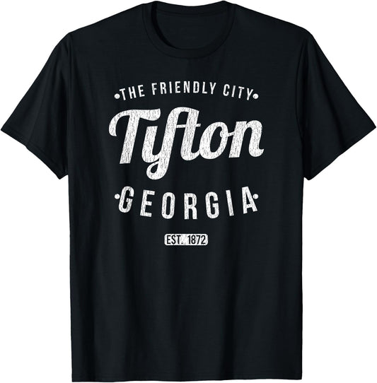 Tifton Georgia Retro Vintage Souvenir GA Tifton T-Shirt - T-Shirt | Black