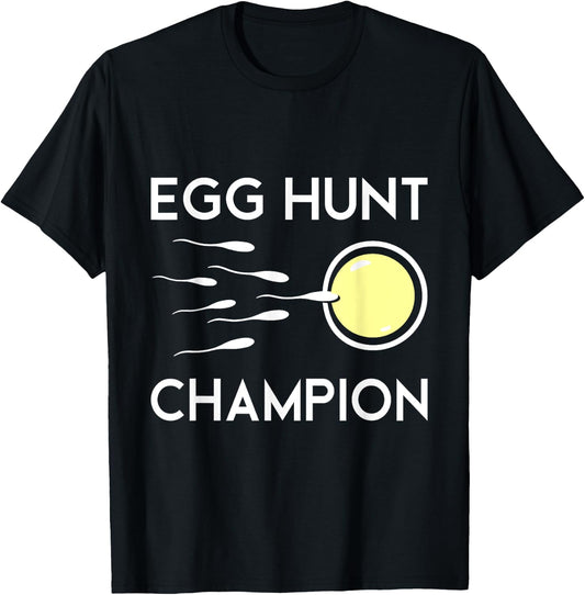 Egg Hunt Champion Funny Dad Easter Pregnancy Announcement T-Shirt - T-Shirt | Black