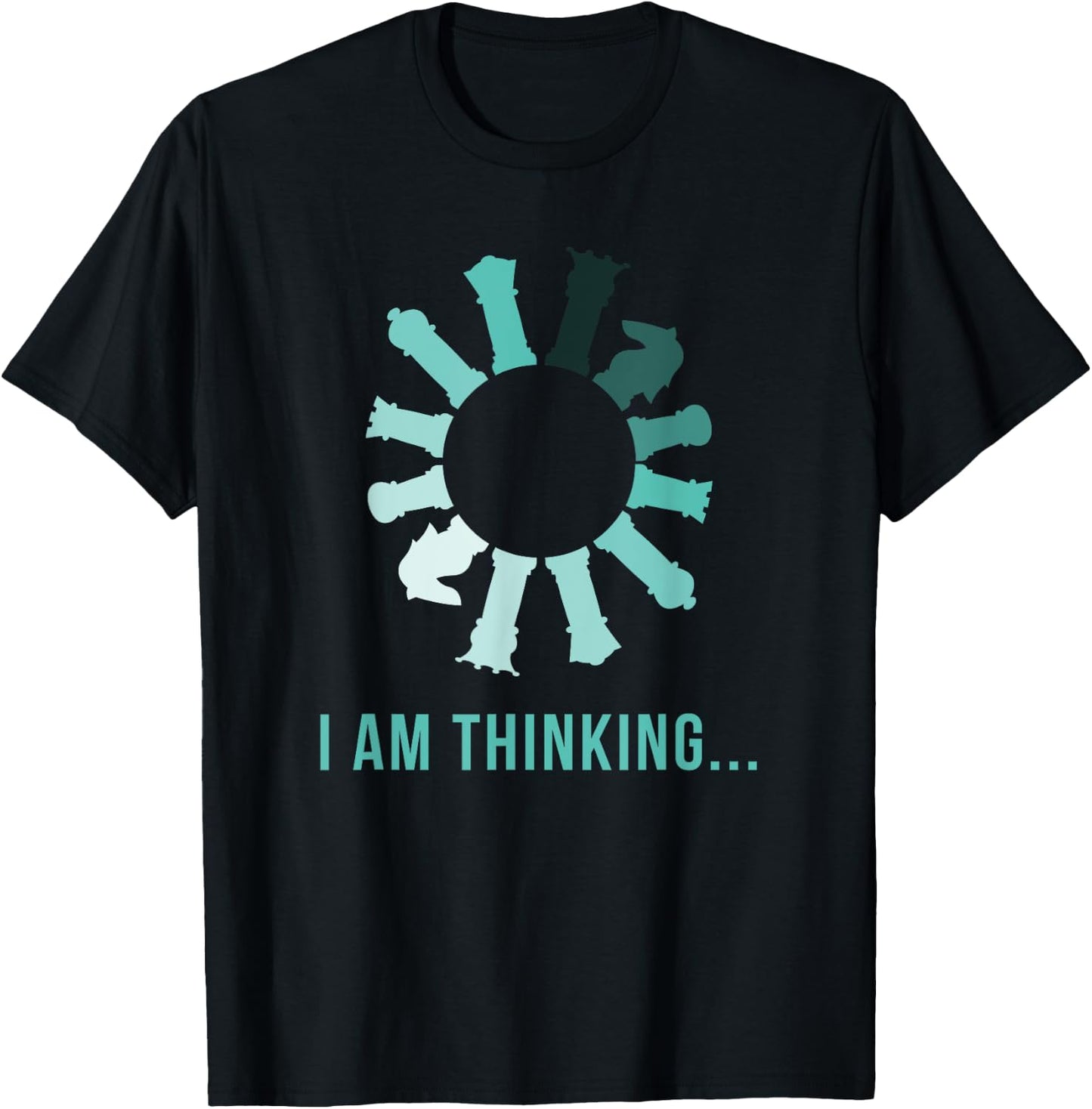 Funny Chess Chess Player Thinking T-Shirt - T-Shirt | Black
