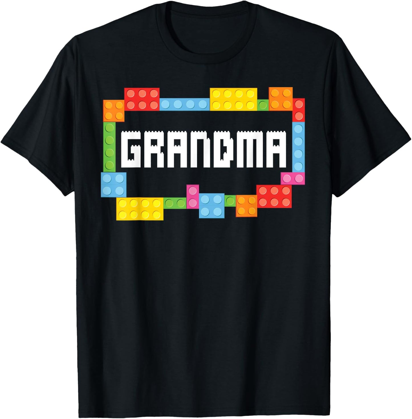 Master builder Grandma Bricks Blocks Building Family Set T-Shirt - T-Shirt | Black