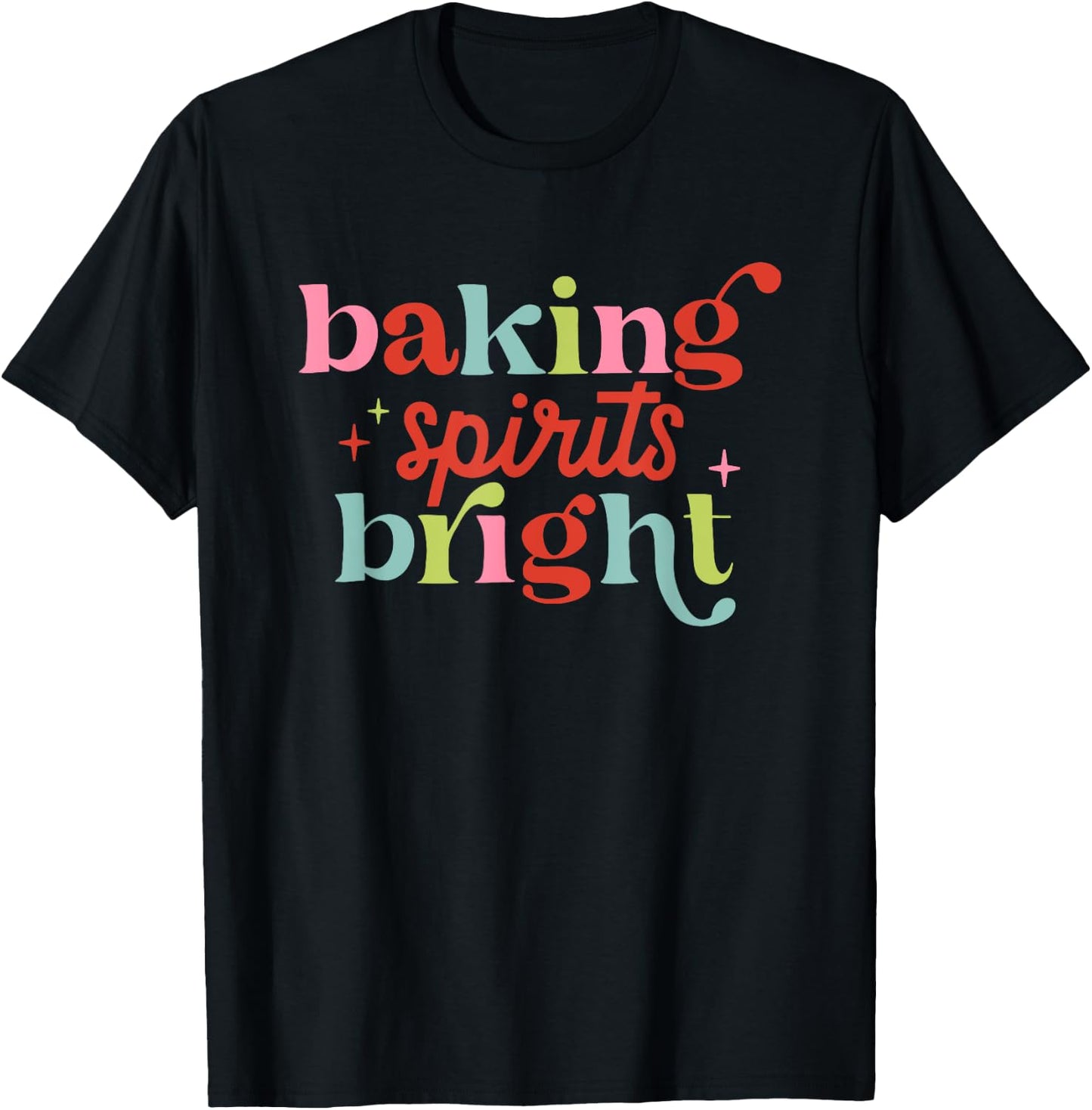 Baking Spirits Bright, Christmas Baking Crew T-Shirt - T-Shirt | Black