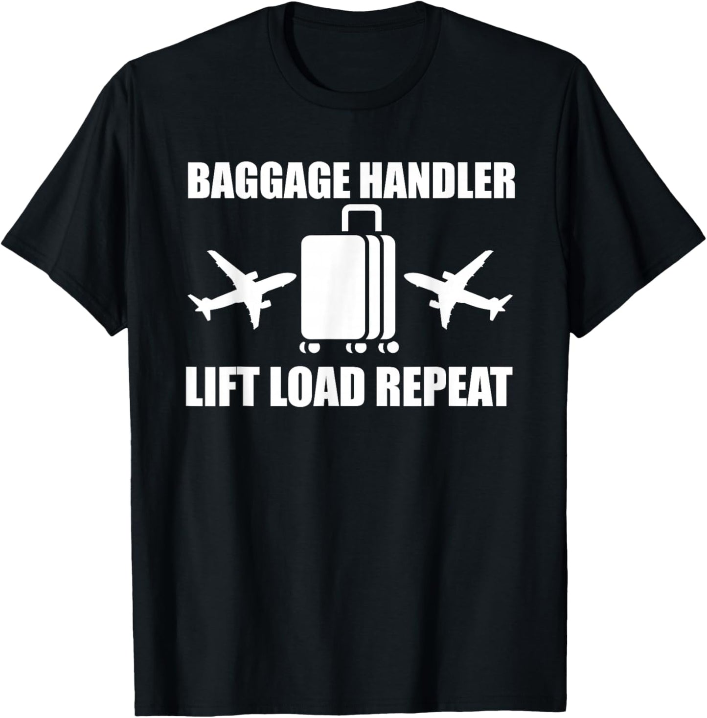 Funny Baggage Handler Outfit Aircraft Ramp Luggage Service T-Shirt - T-Shirt | Black