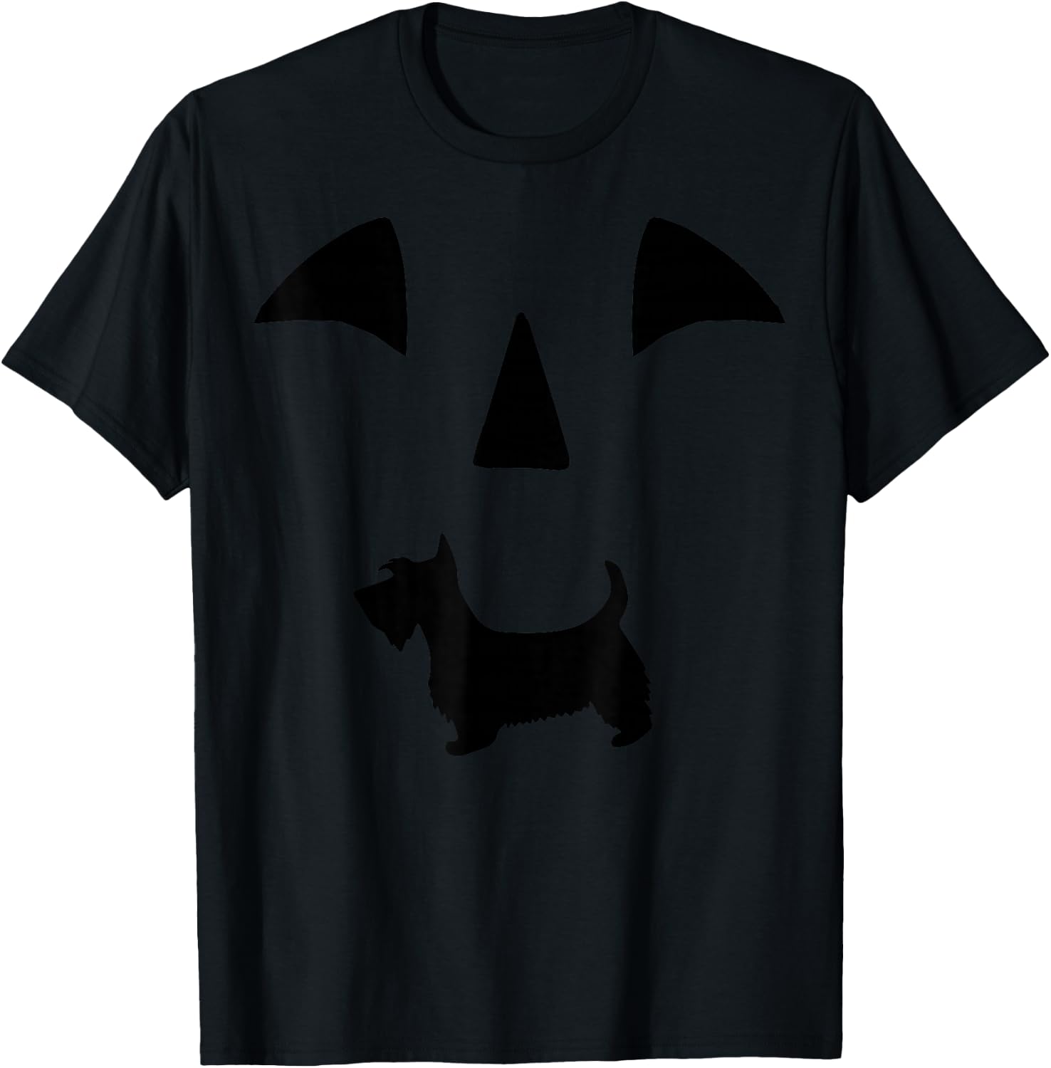 pumpkin Scottie Dog halloween T-Shirt - T-Shirt | Black