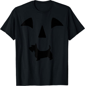 pumpkin Scottie Dog halloween T-Shirt - T-Shirt | Black